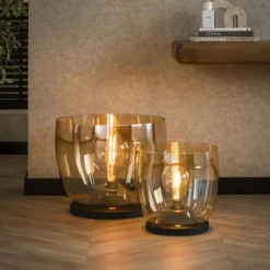 Hoyz Collection - Vloerlamp UP XXL - Amberkleurig Glas - Ø48