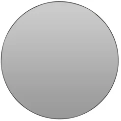 H&S Collection Wandspiegel - metaal - zwart - rond - D55 cm