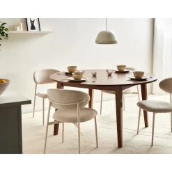 HUNTLEY - Eettafel - Donkerhout - 140 cm - MDF