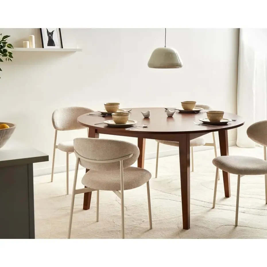 HUNTLEY - Eettafel - Donkerhout - 140 cm - MDF