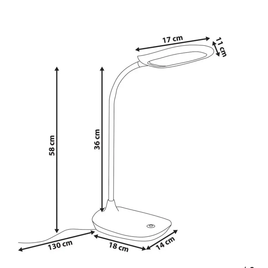 HYDRA - Bureaulamp LED - Zwart - Synthetisch materiaal
