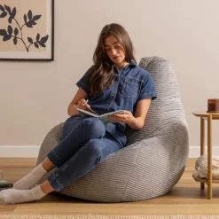 icon - Dalton XL Zitzak Fauteuil - Gaming - Ribfluweel - Grijs