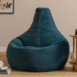 icon - Dalton XL Zitzak Fauteuil - Gaming - Ribfluweel - Blauwgroen