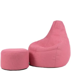 icon - Dalton Zitzak Fauteuil met Poef - Gaming - Roze