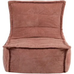 icon - Dolce Lounge Zitzak - Ligstoel - Ribfluweel Fauteuil - Oud roze