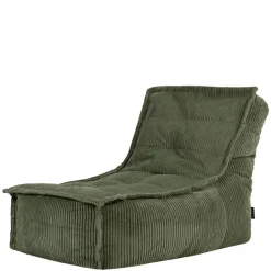 icon - Dolce Lounge Zitzak - Ligstoel - Ribfluweel Fauteuil - Saliegroen