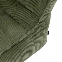 icon - Dolce Lounge Zitzak - Ligstoel - Ribfluweel Fauteuil - Saliegroen