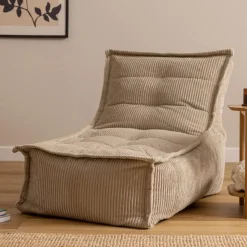 icon - Dolce Lounge Zitzak - Ligstoel - Ribfluweel Fauteuil - Beige