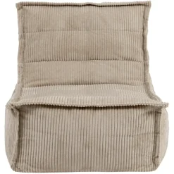 icon - Dolce Lounge Zitzak - Ligstoel - Ribfluweel Fauteuil - Beige