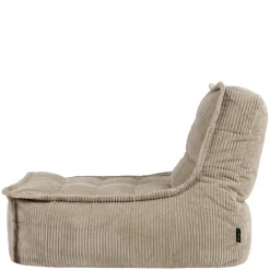 icon - Dolce Lounge Zitzak - Ligstoel - Ribfluweel Fauteuil - Beige