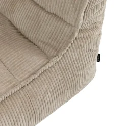 icon - Dolce Lounge Zitzak - Ligstoel - Ribfluweel Fauteuil - Beige