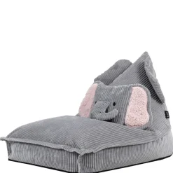 icon - Kinderzitzak Stoel Olifant - Ribfluweel - Grijs