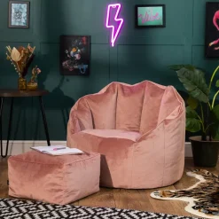 icon Zitzak en Poef Sirena - Zitzak Velvet - Oud roze