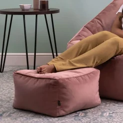 icon Zitzak en Poef Sirena - Zitzak Velvet - Oud roze