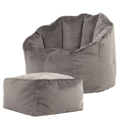 icon Zitzak en Poef Sirena - Zitzak Velvet - Houtskool