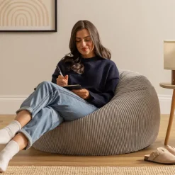 icon Zitzak Kingston - Corduroy Zitzak Volwassenen - Grijs