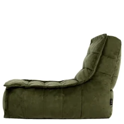 icon Zitzak Lounger Dolce - Fluwelen Zitzak - Olijfgroen