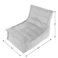 icon Zitzak Lounger Dolce - Fluwelen Zitzak - Olijfgroen