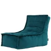 icon Zitzak Lounger Dolce - Fluwelen Zitzak - Blauwgroen