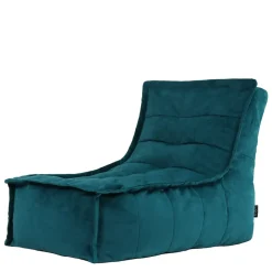 icon Zitzak Lounger Dolce - Fluwelen Zitzak - Blauwgroen