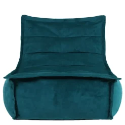 icon Zitzak Lounger Dolce - Fluwelen Zitzak - Blauwgroen