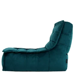 icon Zitzak Lounger Dolce - Fluwelen Zitzak - Blauwgroen