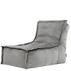 icon Zitzak Lounger Dolce - Fluwelen Zitzak - Houtskool