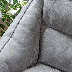 icon Zitzak Natalia - Chenille Zitzak Fauteuil - Grijs