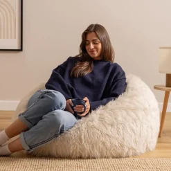 icon Zitzak Soho - Zitzak van Imitatiebont - Wit