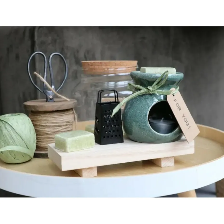 Ideas4seasons Amberblokjes/geurblokjes - eucalyptus geur - 3x stuks