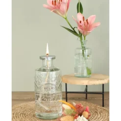 Ideas4Seasons Flesvaas Berlin - glas - transparant - D9 x H21 cm