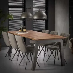 Industriële acacia houten eetkamertafel Edge 180 cm - Hout - Bruin