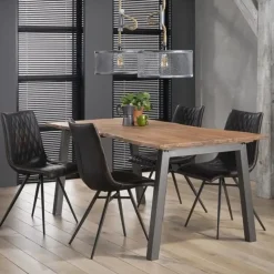 Industriële acacia houten eetkamertafel Edge 180 cm - Hout - Bruin