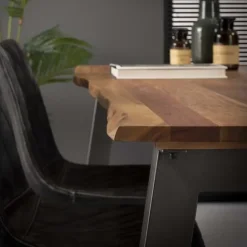 Industriële acacia houten eetkamertafel Edge 180 cm - Hout - Bruin