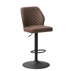 Industriële barkruk Grizzly taupe - Zithoogte 64 cm - Stof - Taupe