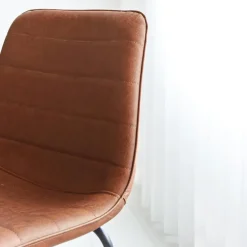 Industriële barkruk Mark cognac - Zithoogte 65 cm - Kunstleder - Bruin