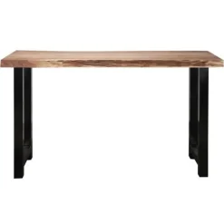 Industriële bartafel boomstam acaciahout Vince 150 cm - Hout - Bruin