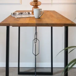 Industriële bartafel Vegas 130x70x110 cm Mangohout - Mangohout - Bruin