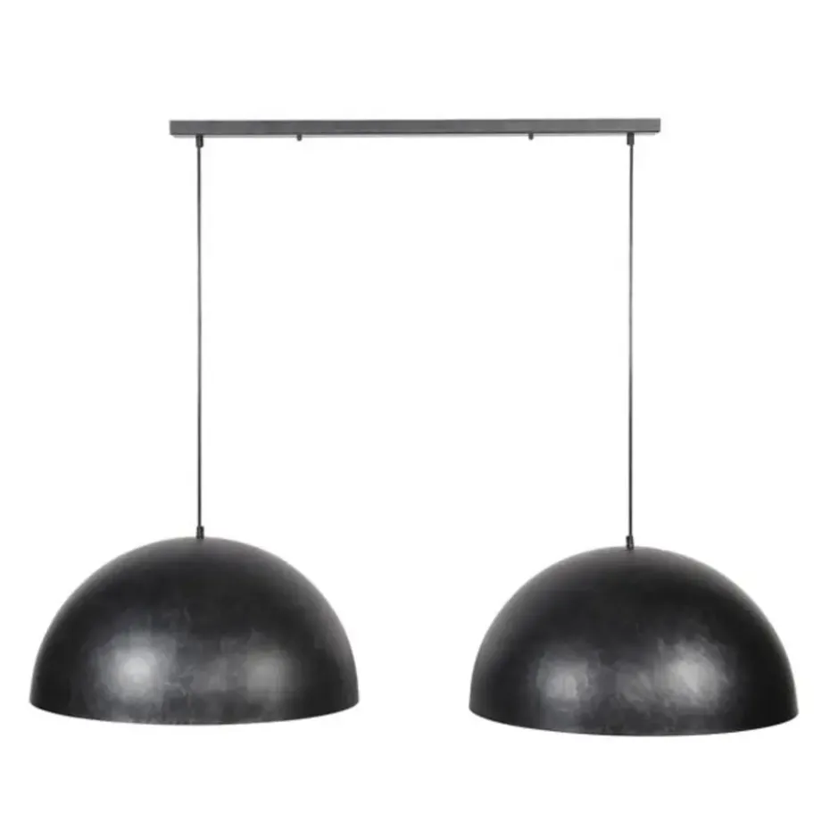 Industriële hanglamp Dacia 2-lichts antraciet rond 60x142x150 cm Metaal