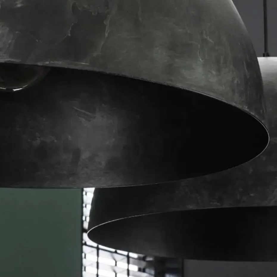 Industriële hanglamp Dacia 2-lichts antraciet rond 60x142x150 cm Metaal