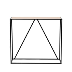 Industriële houten en zwarte metalen consolestijl