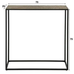 Industriële sidetable Lizzy metallic brons - 25x75x75 cm - Brons - Bronskleurig