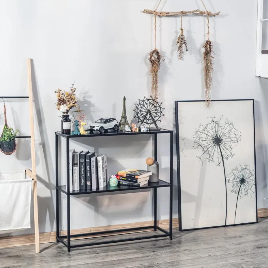 Industriële zwarte metalen consolestijl