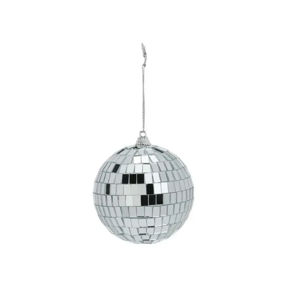 Inge Christmas Decor Disco kerstbal - zilver - D9 cm - discobal