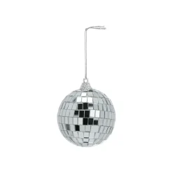 Inge Christmas Decor Disco kerstbal - zilver - D7 cm - glas/foam