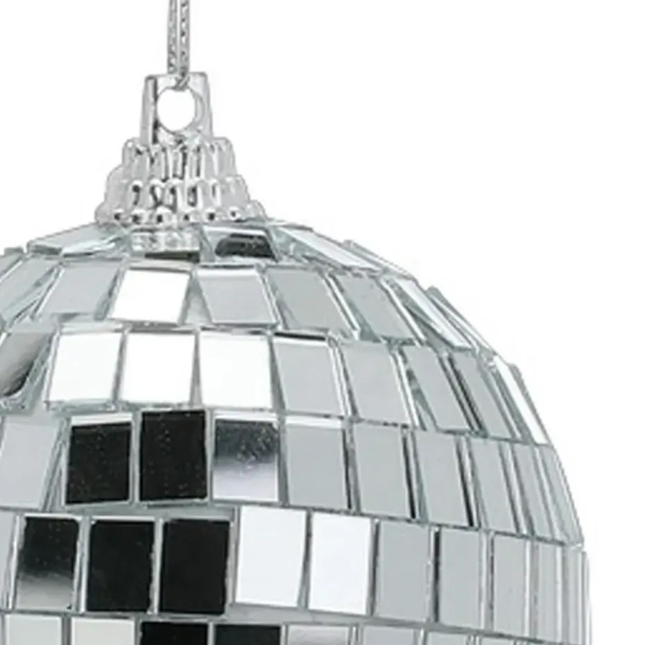 Inge Christmas Decor Disco kerstbal - zilver - D7 cm - glas/foam