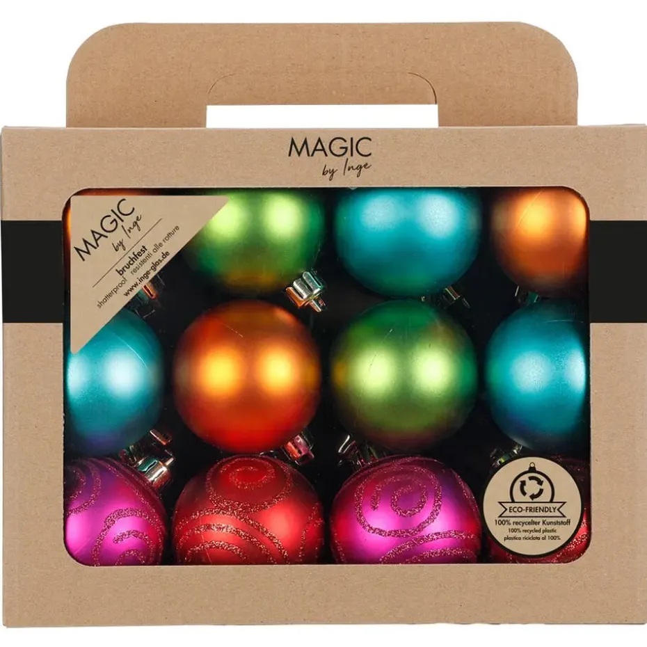 Inge Christmas Decor Kerstballen - 24x - 6 cm - gekleurd