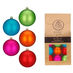 Inge Christmas Kerstballen - kunststof - 26x - gekleurd - 4 cm