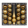 Inge goods Kerstballen met piek - 19st - glas - goud - 4-6-8 cm