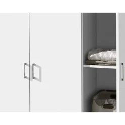 Interiax Kledingkast 'Amelie' - Wit - 3 Deurs - 180x120x54 cm